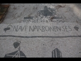 01954 ostia - regio ii - insula vii - piazzale delle corporazioni (ii,vii,4) - station 32 - navi narbonenses - schriftzug - schriftzug - 2014.jpg